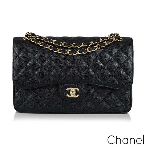 chanel classic flap black caviar